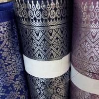 Gambar kain songket meterann - coklat silver dari pesonatext undefined 5 Tokopedia