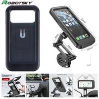 Gambar Robotsky Adjustable 360 Bike Phone Holder - for Gantungan Sandaran Sepeda Motor Cycle HP Hanphone Ponsel Splash Proof Water Resistance Tahan Cipratan Air Bahan Plastik Plastic Maks Size 6.9 Inch Bracket Spion Rearview Mirror Handlebar Roll Bar - Standard dari Logay Acc undefined 1 Tokopedia