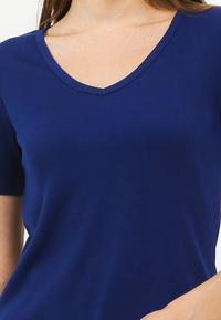 Gambar LLACES Clothing - Blouse Wanita - Rib Knit Lark Tee V Neck - Navy - S dari LLACES Clothing undefined 4 Tokopedia