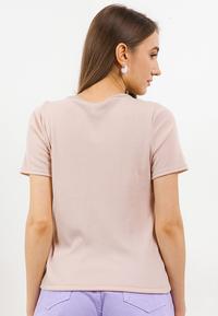 Gambar LLACES Clothing - Blouse Wanita - Rib Knit Lark Tee V Neck - Cream - S dari LLACES Clothing undefined 2 Tokopedia