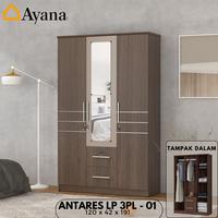 Gambar lemari pakaian lemari baju 3 pintu minimalis ANTARES LP 3PL AYANA dari AMI FURNITURE. undefined 1 Tokopedia