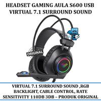 Gambar Headset Gaming Aula S600 Usb  Virtual 7.1 Surround Sound Rgb Light dari Das Technology undefined 1 Tokopedia