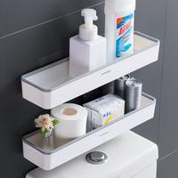Gambar Rak Kamar Mandi Toilet Aksesoris Organizer Rak Toilet Dinding - List Hitam dari khoirrberkah undefined 4 Tokopedia