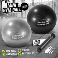 Gambar SVARGA Mini Gym Ball 25cm | FREE PUMP! | Stability Ball | Bola Pilates - Charcoal dari SVRG Store undefined 5 Tokopedia