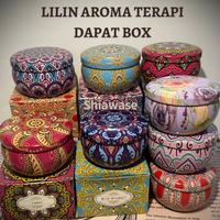 Gambar LILIN AROMATERAPI KECIL BOX/SCENT CANDLE SOY WAX WITH DRIED FLOWER 60g - rose dari Shiawase undefined 1 Tokopedia