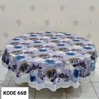 Gambar Taplak meja makan plastik vinyl anti air Bulat/Bundar 6k lis renda - D dari Citramitracarpet undefined 2 Tokopedia