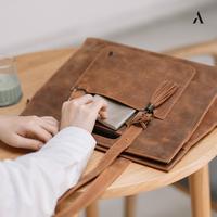 Gambar Tas Selempang Wanita Tas Kerja Wanita Kulit Sapi Asli Alona Althea - Tan dari Lava Official Shop undefined 5 Tokopedia