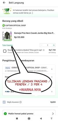 Gambar Kemeja Pria SURABAYA Jumbo Panjang Polos Garis ABU TUA MUDA X HITAM - XXL, PRIA PENDEK dari CORATCORETUDIO SHOP undefined 4 Tokopedia