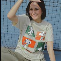 Gambar BAJU KAOS UNISEX PRIA & WANITA UNION STATE T-SHIRT SNOOPY TENNIS - Sand, S dari UnionState undefined 3 Tokopedia