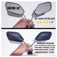 Gambar KACA SPION SEPEDA LISTRIK-SPION MOTOR LISTRIK MODEL OVAL HITAM CROME - 2449 CP/BLACK, SEPASANG dari ANTON K2 AKSESORIS MOTOR undefined 3 Tokopedia