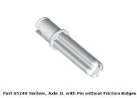 Gambar Part Lego Ori 65249 White Technic, Axle 2L with Pin without Friction dari Brick is Good undefined 1 Tokopedia