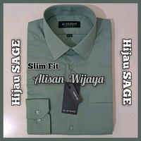 Gambar Hijau SAGE-Slim Fit Kemeja Alisan Lengan Panjang - Hijau SAGE, 16-34 (XL) SF dari Alisan Wijaya undefined 1 Tokopedia