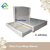 Gambar Divan Dipan 2 Laci Wings Valencia UK.180X200 - 180*200-kancing, kulit oscar dari Rumah Divan undefined 5 Tokopedia