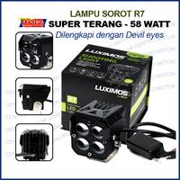 Gambar LUXIMOS R7.Lampu Sorot untuk Mobil/Motor.Super Terang 58watt+Devil Eye - Devil Eye Biru dari CENTRO MOTOR_NEW undefined 1 Tokopedia