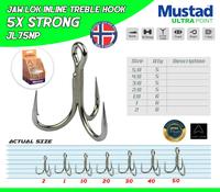 Gambar Mustad JAW LOCK Inline Treble Hook 5X Strong JL75NP color TITAN STEEL - TITAN STEEL, Size 2 dari Fishing zone undefined 1 Tokopedia