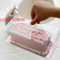 Gambar Kotak Kue Roll Cake Bolu // Cake Box // Dus Kue Bolu Gulung,kotak mika,dus kue - pink, 26x12x10 dari Lewy Packaging undefined 2 Tokopedia