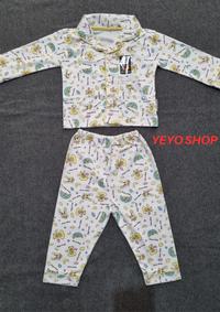Gambar Setelan Baju Piyama Bayi / Baju Tidur Piyama Bayi 6-12 Bulan - Biru Muda, 6-9 Bulan dari YeYoShop undefined 5 Tokopedia