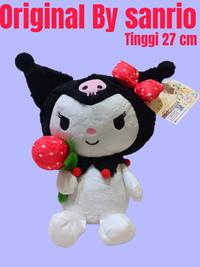 Gambar Boneka Original KUROMI  Strawberry Plush By Sanrio dari Radabab undefined 1 Tokopedia