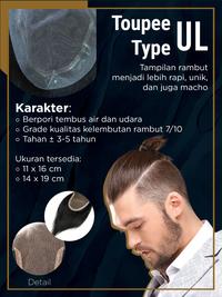 Gambar toupee wig pria UNDERCUT rambut palsu REAL asli human hair UL - 11 dari Master Ramah undefined 1 Tokopedia
