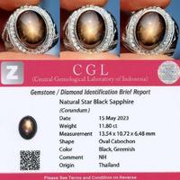 Gambar Natural HQ Batu Bangsing Kresnadana Star Black Sapphire 11.80 Cts dari The Luffy Permata undefined 1 Tokopedia