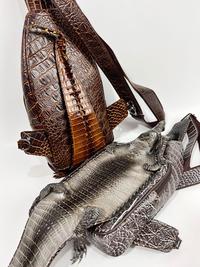 Gambar TAS LUPUS ATAU TAS SELEMPANG KEPALA BUAYA WARNA COKLAT ASLI MERAUKE dari siskacrocodile undefined 1 Tokopedia
