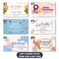 Gambar Thank You Card Birthday Ulang Tahun | Gift Card | Greeting Card Custom - Gambar Sendiri dari Bicara Hati undefined 1 Tokopedia