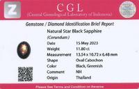 Gambar Natural HQ Batu Bangsing Kresnadana Star Black Sapphire 11.80 Cts dari The Luffy Permata undefined 5 Tokopedia