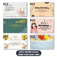 Gambar Thank You Card Birthday Ulang Tahun | Gift Card | Greeting Card Custom - Gambar Sendiri dari Bicara Hati undefined 3 Tokopedia