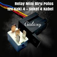 Gambar Relay Mini AC / Universal Mobil - 12v + Soket Kabel - Hitam polos dari Galaxy.Express undefined 1 Tokopedia