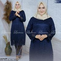 Gambar Setelan Kebaya Kurung Wanita Kabaya Tunik Brukat Set Rok Jumbo Navy - navy, M dari Butikanekakebaya undefined 1 Tokopedia