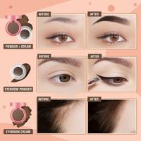 Gambar PINKFLASH 2-in-1 Eyebrow Cream & Powder Gel pomade Eyeliner Waterproof - #01 DARK BROWN dari Mahdaly House of Beauty undefined 4 Tokopedia