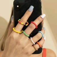 Gambar Cincin beads plain color lucu - rainbow dari LuicyShop undefined 1 Tokopedia
