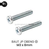 Gambar Baut JP 3x8 (100 Pcs) Pan Head / JP M3x8 Kepala Obeng Plus M3 dari GB Teknik Bekasi undefined 1 Tokopedia