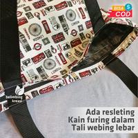 Gambar Tas totebag besar jumbo resleting belanja piknik laundry TBJKM TW - CASIA TOSCA dari belimbing kreasi undefined 4 Tokopedia