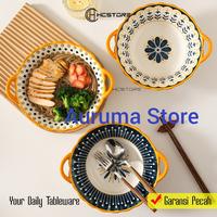 Gambar Mangkok Keramik Gagang Model Eropa 20cm Anti Luntur Wadah Makanan Kuah - Floris dari Auruma Store undefined 2 Tokopedia