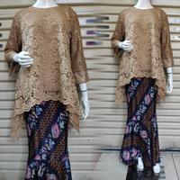 Gambar PROMO ATASAN KEBAYA RINJANI KEBAYA BRUKAT WARNA HIJAU BOTOL - mocca, XXXL dari Butikanekakebaya undefined 4 Tokopedia