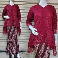 Gambar PROMO ATASAN KEBAYA RINJANI KEBAYA BRUKAT WARNA MOCCA - hijau botol, L dari Butikanekakebaya undefined 3 Tokopedia