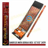Gambar Mata Gergaji Besi / Bi Metal Safety Blade SANDFLEX 1/2" x 12" 24TPI dari Sanur Teknik undefined 2 Tokopedia