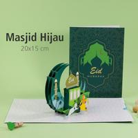 Gambar Kartu Lebaran Idul Fitri Ucapan 3D Popup Masjid Idul Adha - Hijau dari Cutteristic undefined 1 Tokopedia
