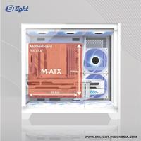 Gambar CASING ENLIGHT Z6 mATX TEMPERED GLASS MID TOWER PC CASE GAMING + 3 FAN - Hitam dari Vincent 888 undefined 3 Tokopedia