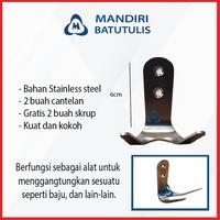 Gambar Kapstok Cantelan Hanger Cantolan Gantungan Baju Dinding Tembok Double dari Mandiri Batutulis undefined 2 Tokopedia