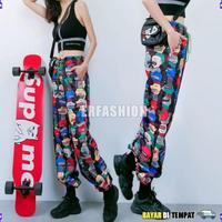 Gambar Erfashion - Ootd Celana Jogger Wanita Sweatpants Hip Hop Harajuku - OVERSIZE-HITAM, L | XL dari AstridKusuma undefined 2 Tokopedia