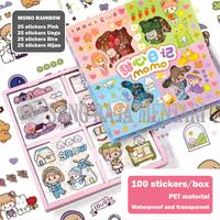 Gambar Stiker Momo Waterproof Dapat Box isi 100 Lembar | Sticker Tumblr Lucu - Momo Biru dari Sang Raja Mentari undefined 2 Tokopedia