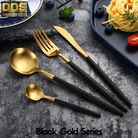 Gambar Sendok Garpu Sumpit Pisau Set Stainless Korea Alat Makan Cutlery Set - BlackGold No.2 dari DariDuaSatu undefined 3 Tokopedia