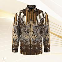 Gambar Kemeja pria lengan panjang batik tulis bahan atbm sutera pola baju 03 dari Batik tulis nusantara undefined 1 Tokopedia