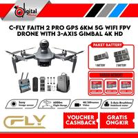 Gambar C-Fly Faith 2 Pro GPS 6KM 5G WiFi FPV Drone with 3-Axis Gimbal 4K HD - 1 BATTERY, STANDAR dari digitalstore86 undefined 1 Tokopedia