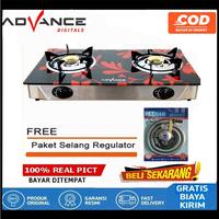 Gambar KOMPOR GAS KACA ADVANCE GB 201K - 2 Tungku Tampilah Mewah Body Kokoh dari OXYGEN-ID undefined 1 Tokopedia