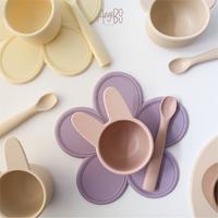 Gambar Aegibou Kyara Flower Table Mat | Tatakan Alas Makan Bayi | Placemat - Beige dari Aegibou by Arians undefined 4 Tokopedia