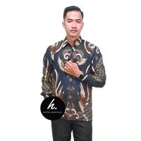 Gambar Baju Kemeja Batik Pria Dewasa Lengan Panjang Modern Mewah Slim Fit dari Batik Haryono Store undefined 4 Tokopedia