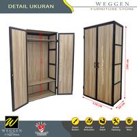 Gambar LEMARI LIPAT MINIMALIS / LEMARI PAKAIAN LIPAT [WEGGEN] - Hitam-Putih, Samarinda dari WEGGEN FURNITURE STORE undefined 3 Tokopedia